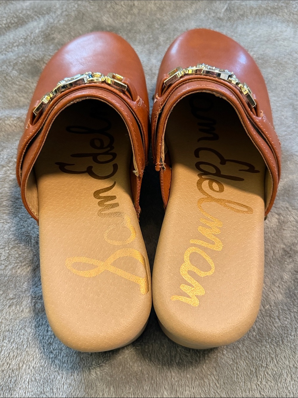 Sam Edelman Cognac Colored Clogs / Mules NWOT - Picture 6 of 9